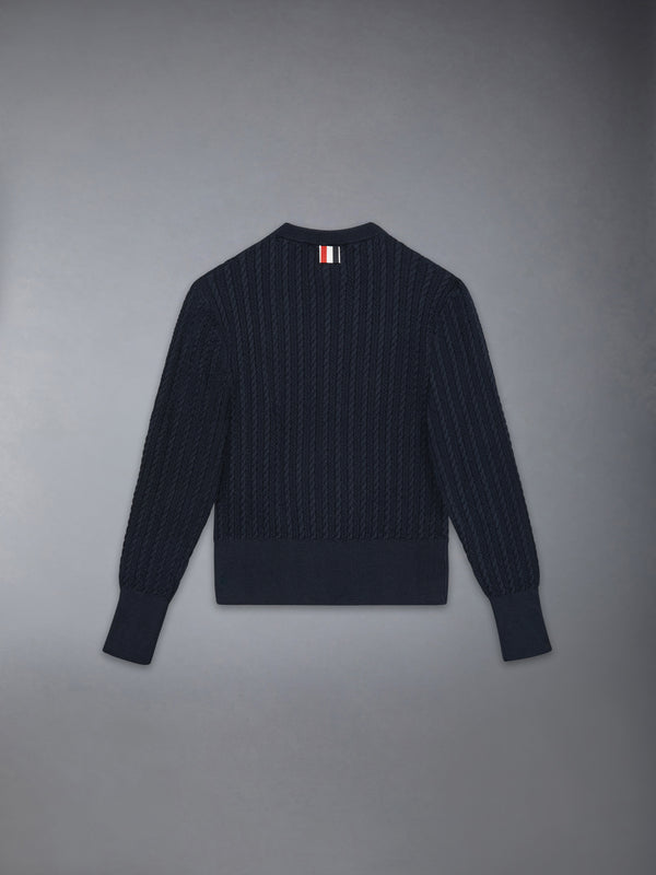 CHILDREN'S COTTON CABLE KNIT PULLOVER - image 2