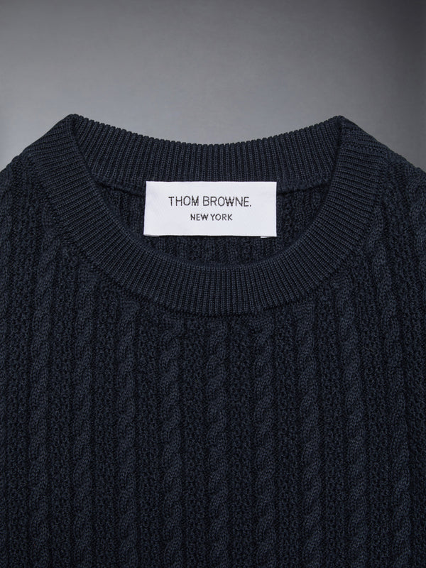CHILDREN'S COTTON CABLE KNIT PULLOVER - image 3