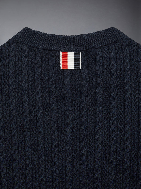 CHILDREN'S COTTON CABLE KNIT PULLOVER - image 4