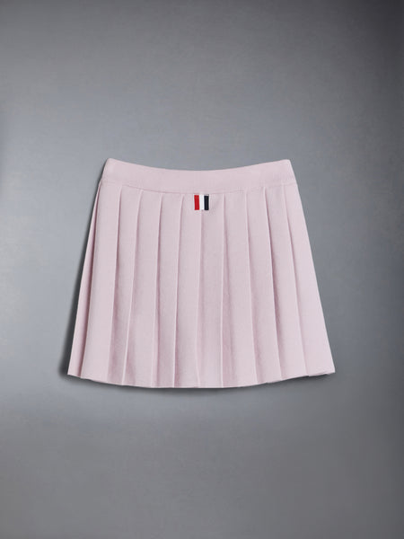 CHILDREN'S WOOL KNIT PLEATED SKIRT PINK