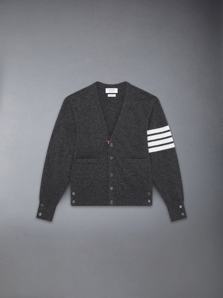 Children's Cashmere 4-Bar V-Neck Cardigan