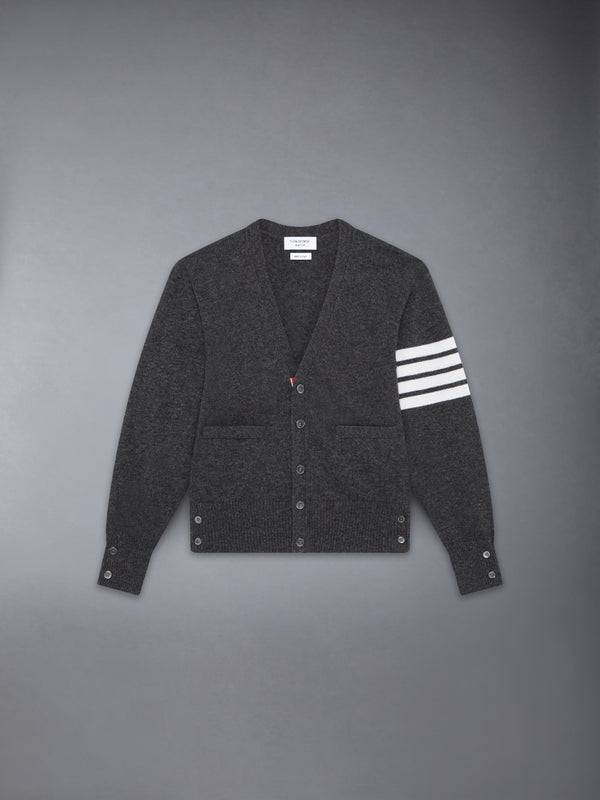 Children's Cashmere 4-Bar V-Neck Cardigan