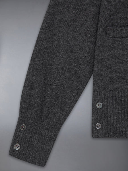 Children's Cashmere 4-Bar V-Neck Cardigan