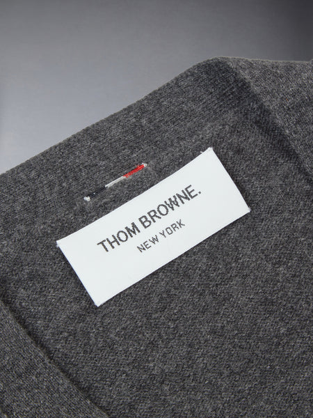 CHILDREN'S CASHMERE 4-BAR V-NECK CARDIGAN MED GREY