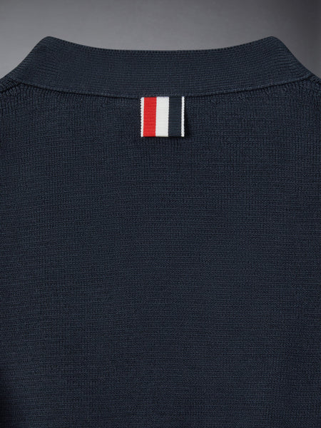 CHILDREN'S MILANO STITCH 4-BAR V-NECK CARDIGAN NAVY