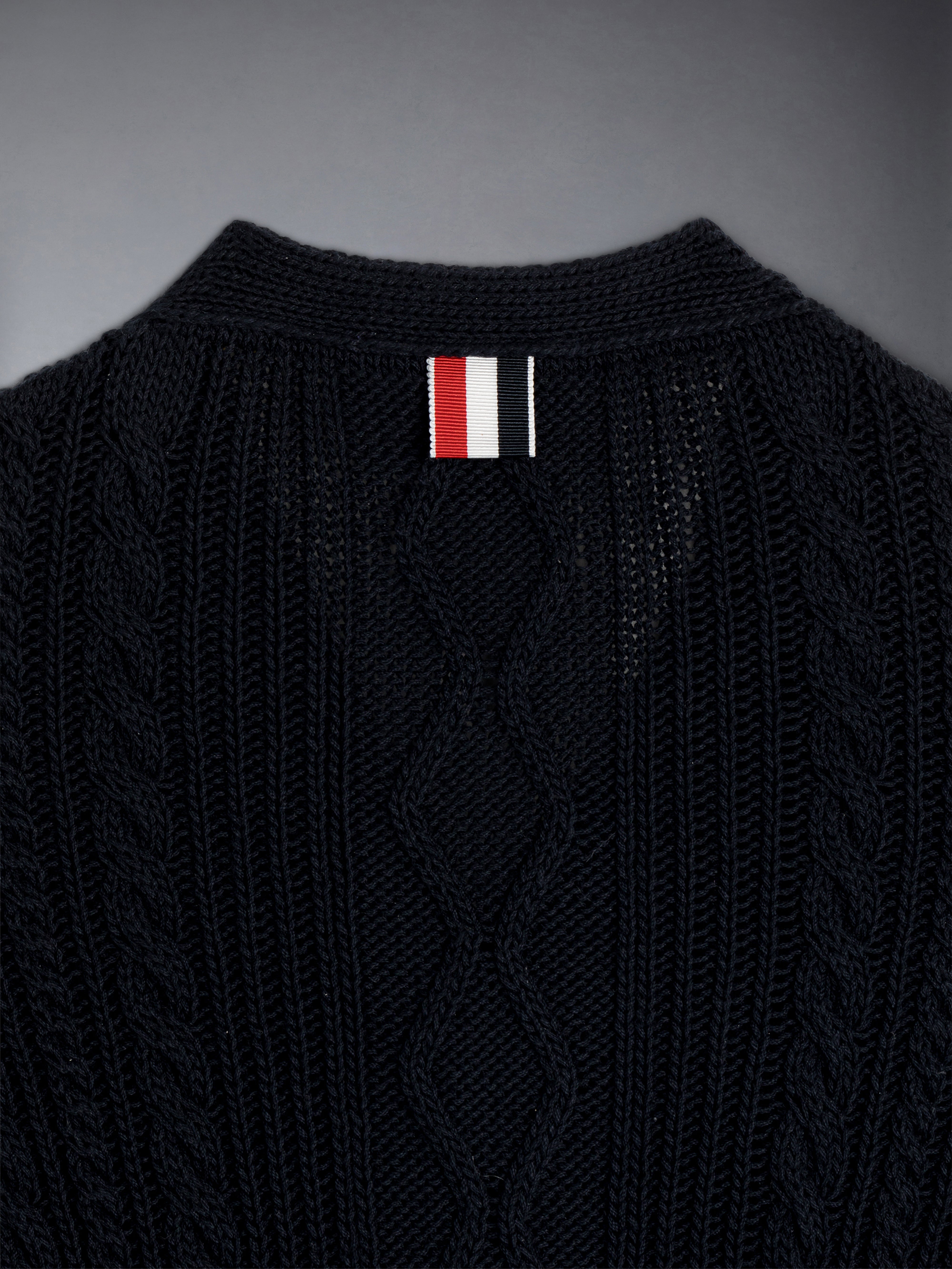 Children's Cotton V Neck Cardigan | Thom Browne