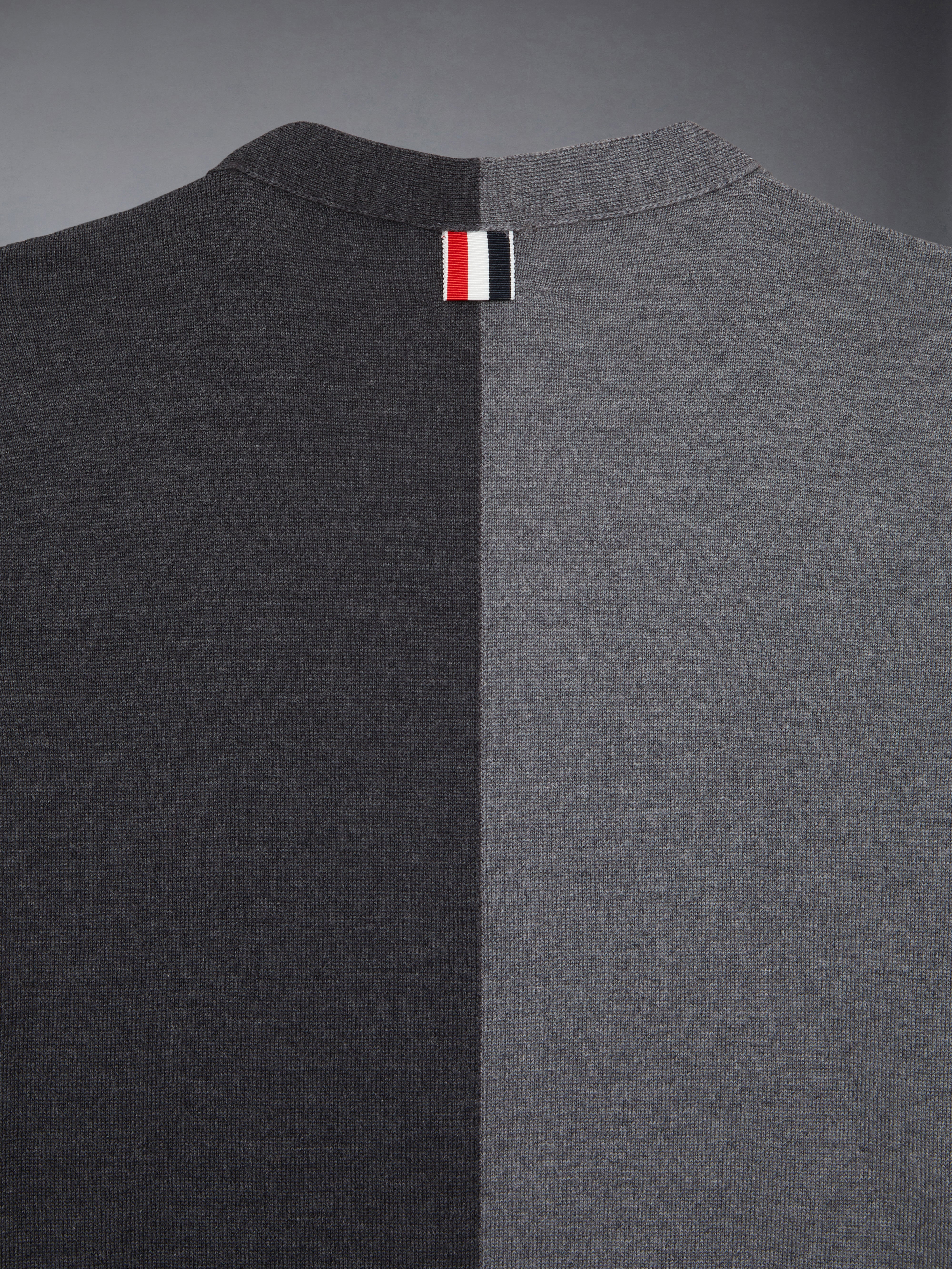 キッズ ファンミックス ウール 4BAR Vネック カーディガン | Thom Browne