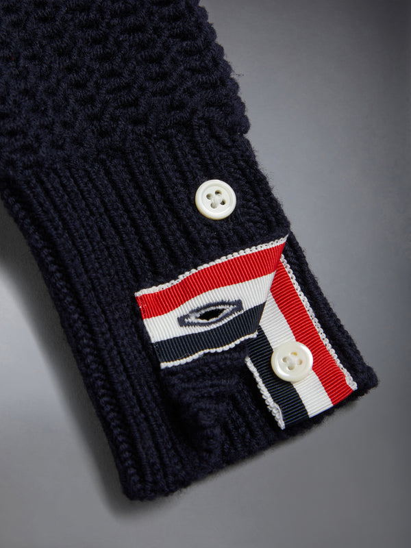 KID'S WOOL KNIT CHUNKY POLO CARDIGAN - image 5