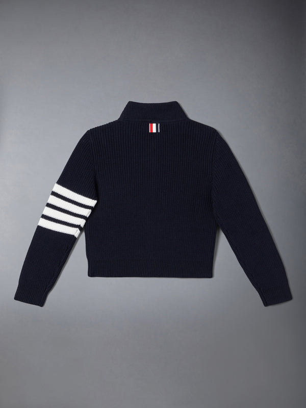 COTTON 4-BAR ZIP UP CARDIGAN - image 3