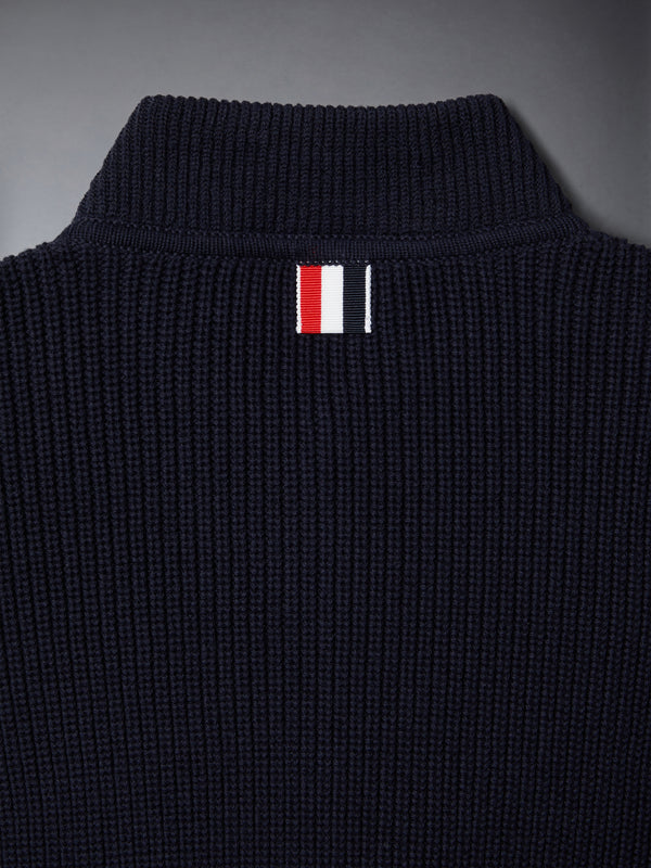 COTTON 4-BAR ZIP UP CARDIGAN - image 5