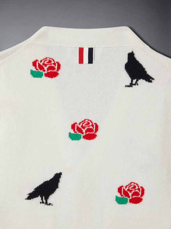 MERINO WOOL ROSE AND RAVEN CARDIGAN - image 5