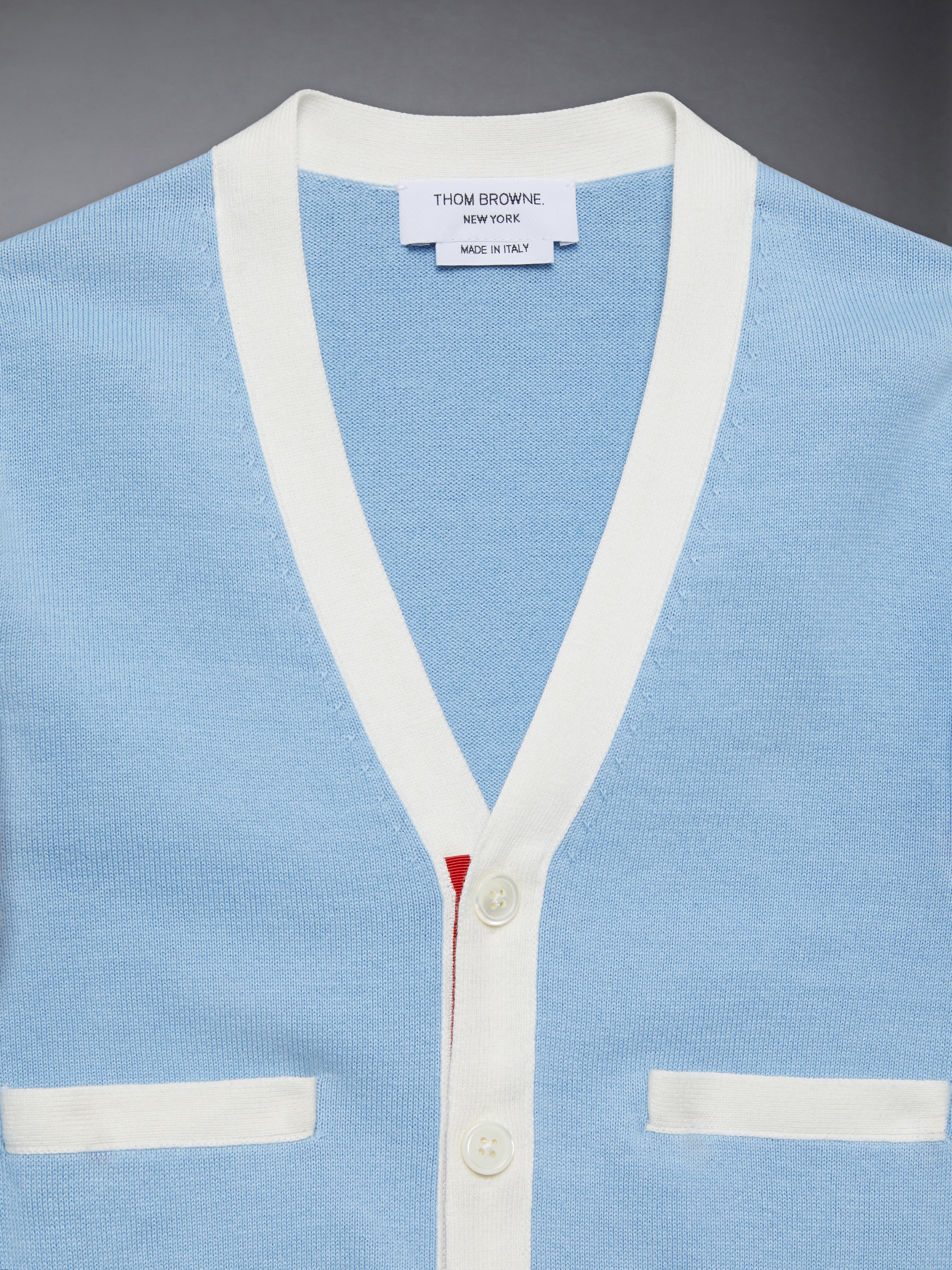 キッズ コットン クラシック Vネック カーディガン | Thom Browne