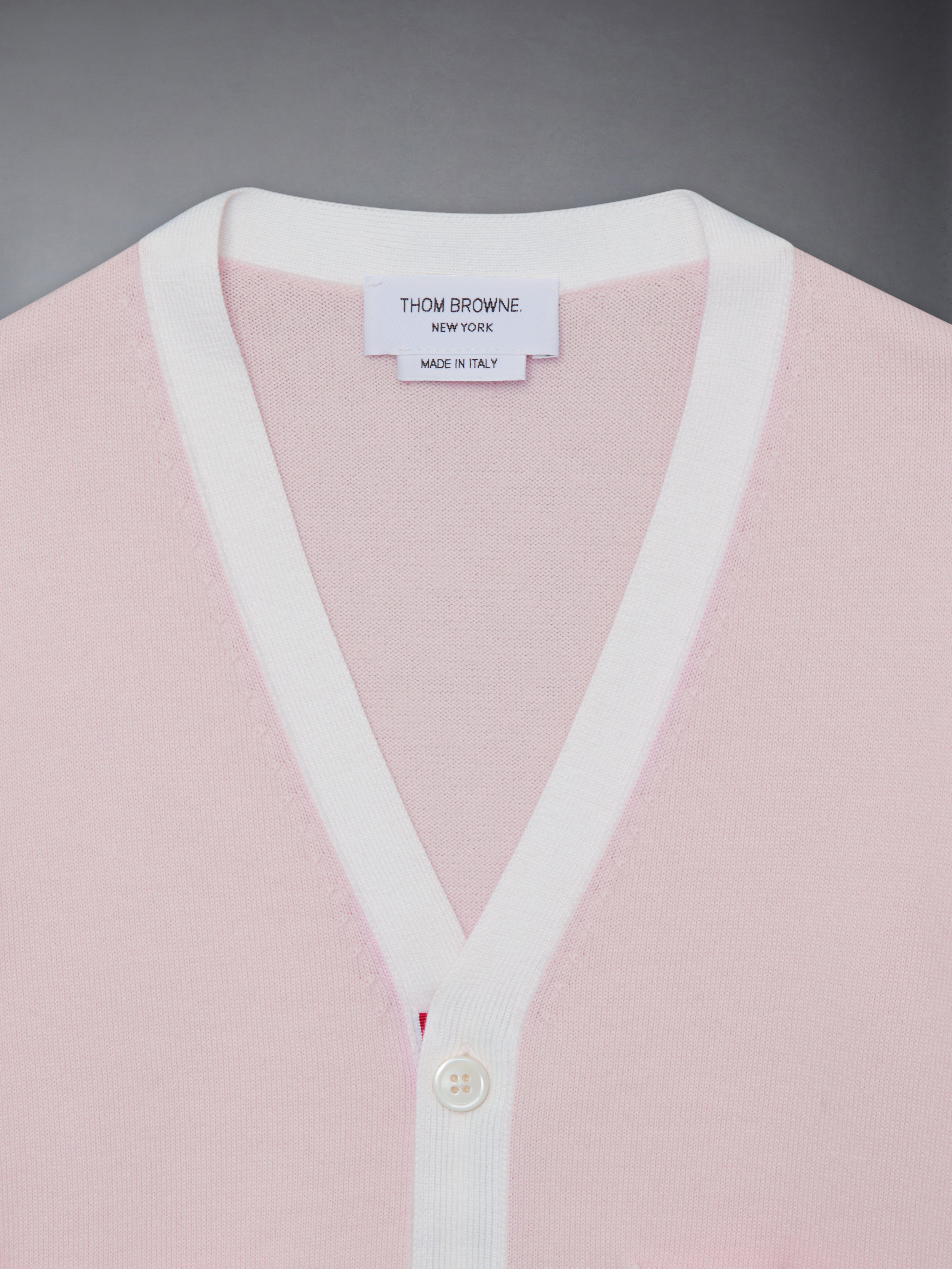 Children'S Cotton Classic V Neck Cardigan | Thom Browne