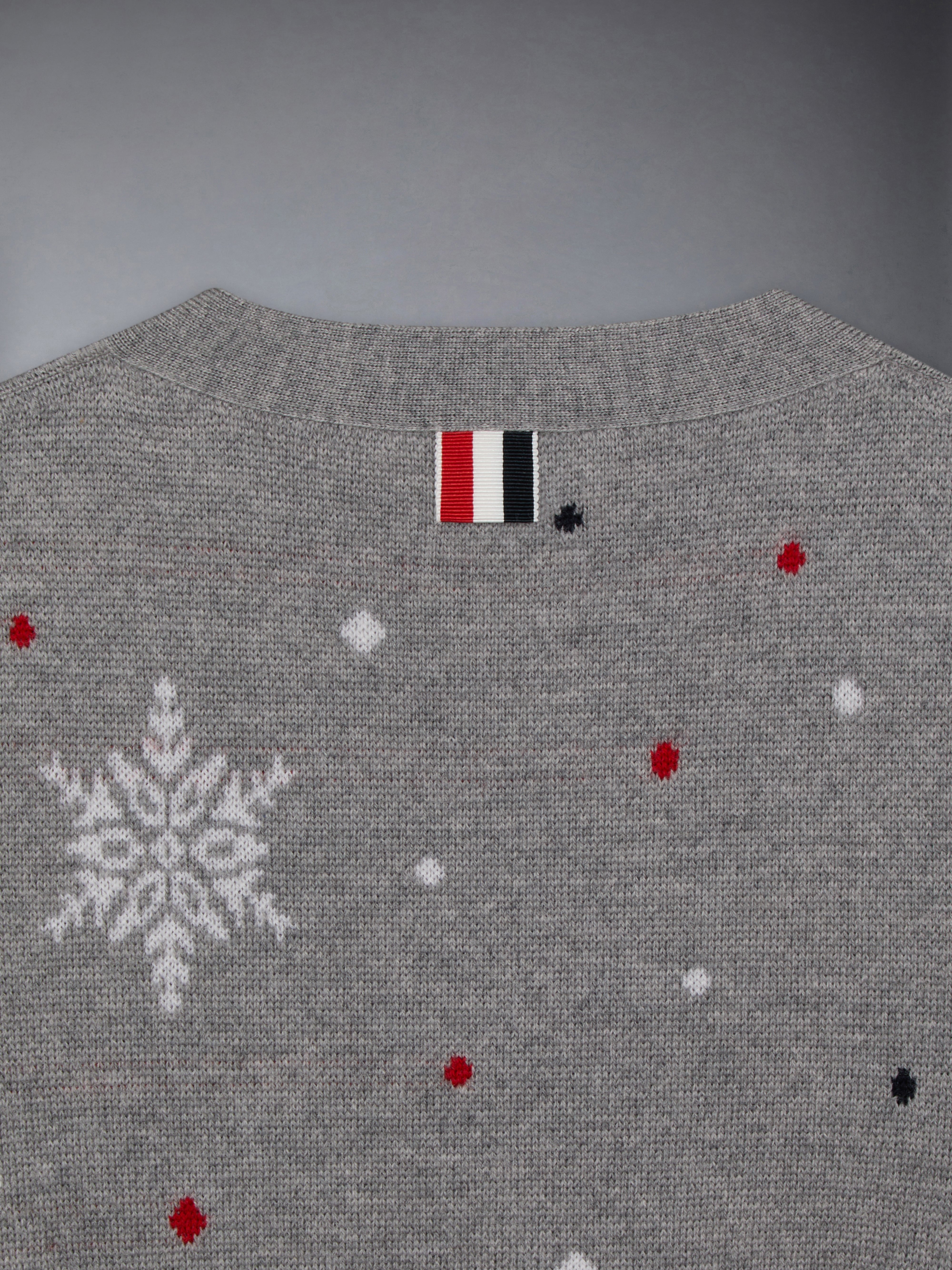 Wool Reindeer Hector 4-Bar Intarsia Cardigan | Thom Browne