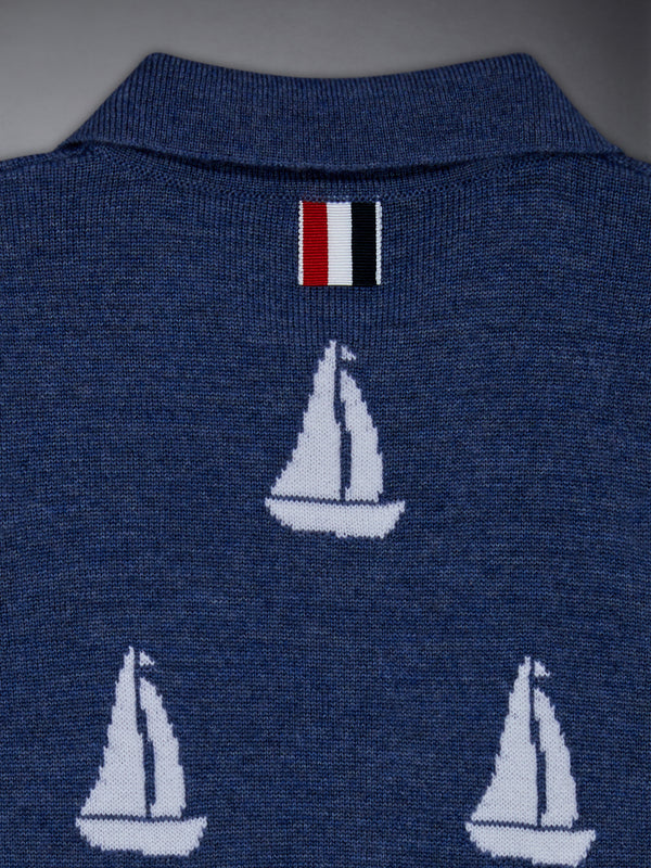 Kid's Fine Merino Half Drop Knit Polo - image 4