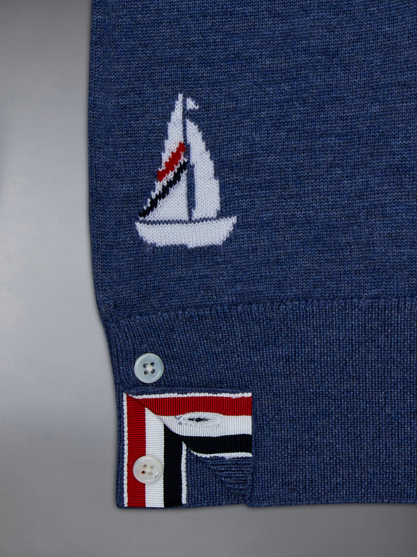 Kid's Fine Merino Half Drop Knit Polo - image 5