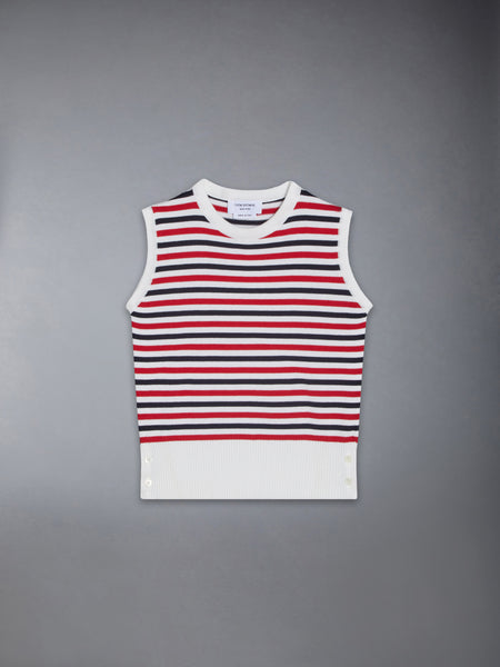 CLASSIC COTTON SLEEVELESS PULLOVER RWBWHT