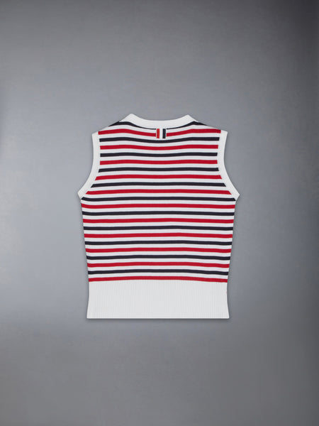 CLASSIC COTTON SLEEVELESS PULLOVER RWBWHT