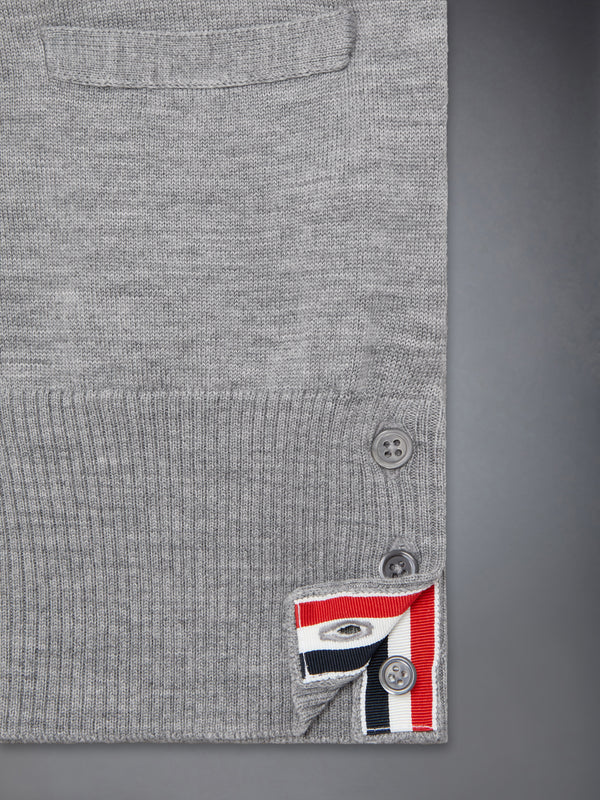 CHILDREN'S WOOL STRIPE V-NECK CARDIGAN VEST - image 4