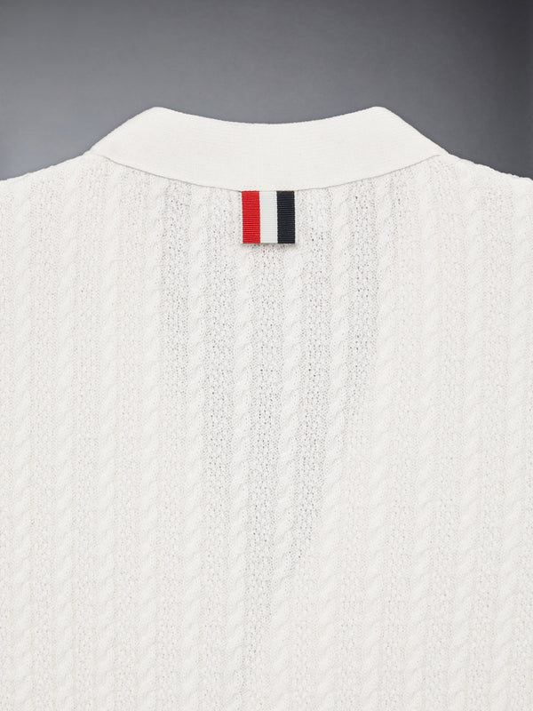 CHILDREN'S COTTON CABLE KNIT V-NECK CARDIGAN VEST - image 3