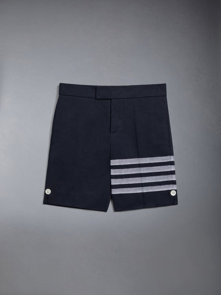 CHILDREN'S COTTON 4-BAR CLASSIC BERMUDA SHORTS NAVY