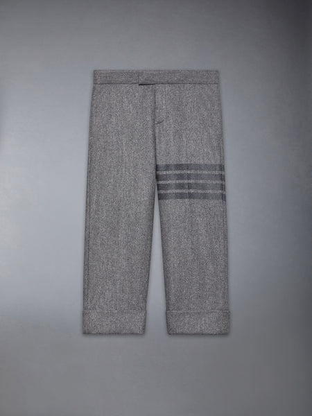 CHILDREN'S FLANNEL 4-BAR CLASSIC TROUSERS MED GREY