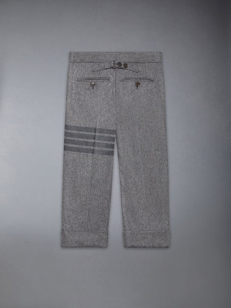 CHILDREN'S FLANNEL 4-BAR CLASSIC TROUSERS MED GREY