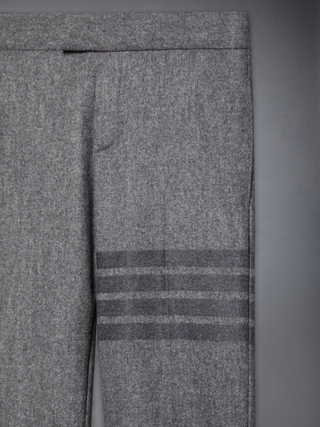 CHILDREN'S FLANNEL 4-BAR CLASSIC TROUSERS MED GREY