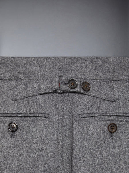 CHILDREN'S FLANNEL 4-BAR CLASSIC TROUSERS MED GREY