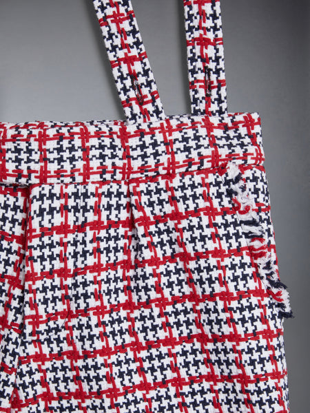 KID'S SUMMER TWEED FRAY SUSPENDER SHORT RWBWHT