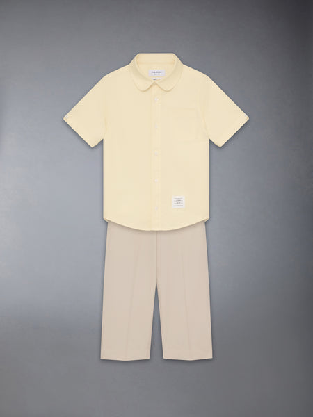 키즈 옥스포드 숏 슬리브 셔츠 옐로