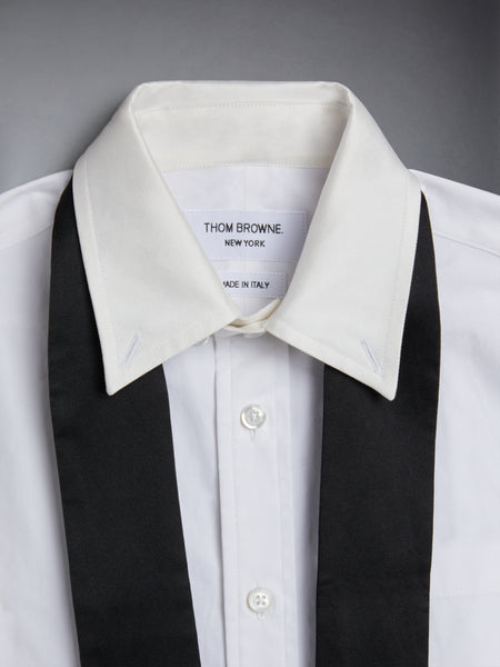 KID'S POPLIN BOW SHIRT WHITE