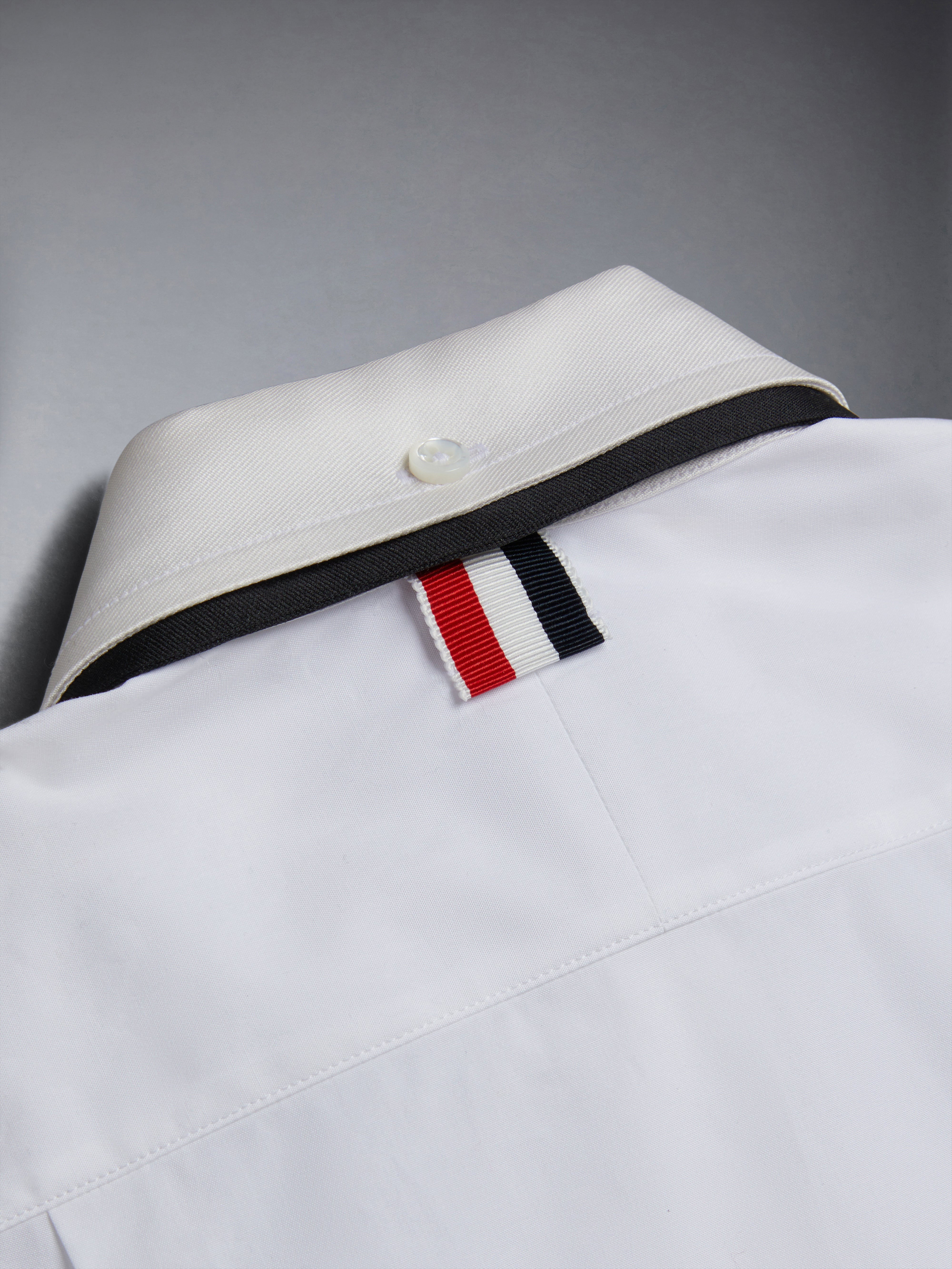 アクセサリーその他 THOM BROWNE SHIRTS Straight Fit L/S Bd Shirt W/Radial Cornelly And Satin Stitch
