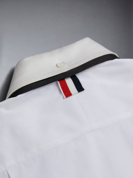 KID'S POPLIN BOW SHIRT WHITE