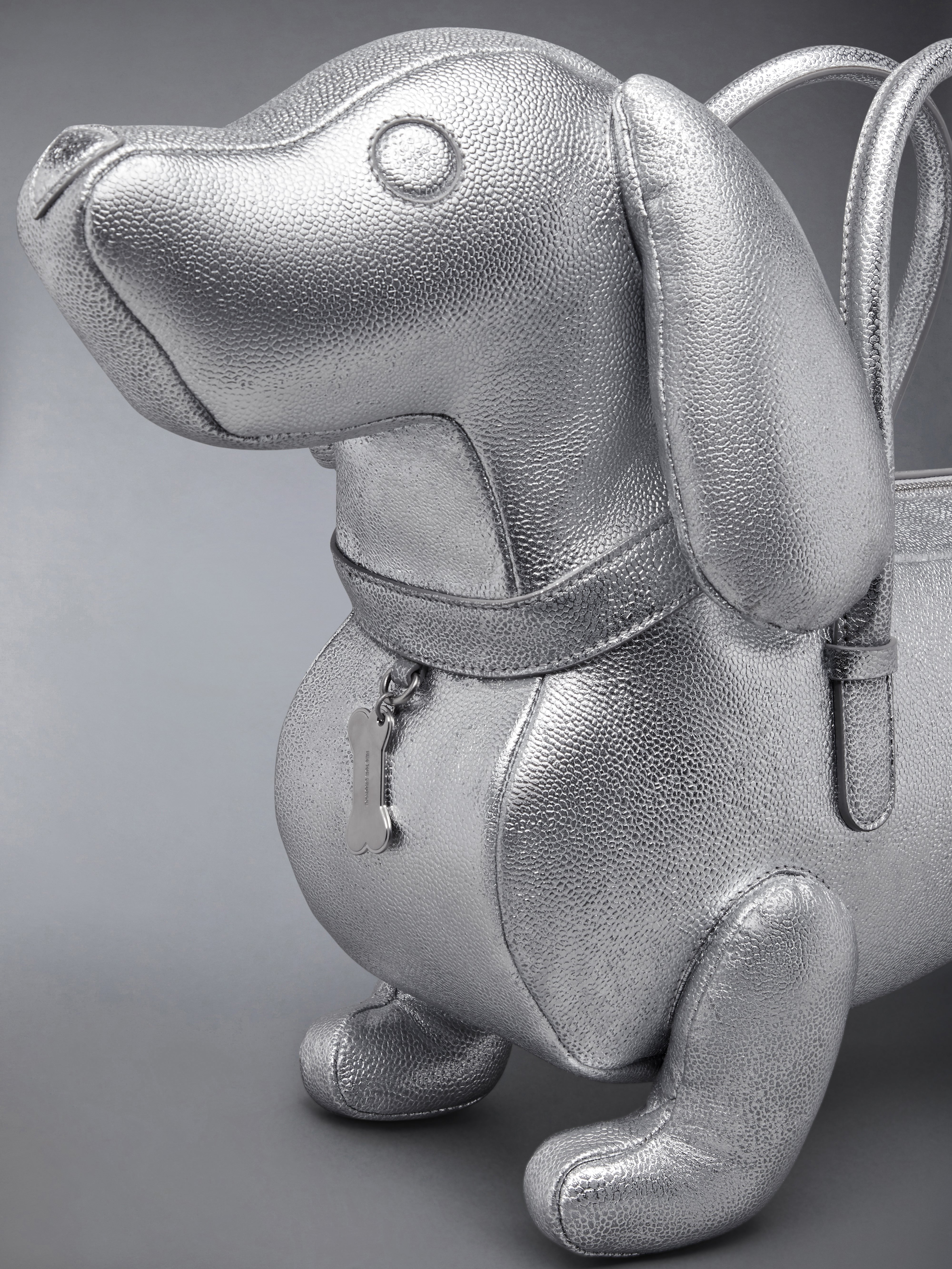 シルバー HECTOR バッグ ペブルグレイン レザー | Thom Browne