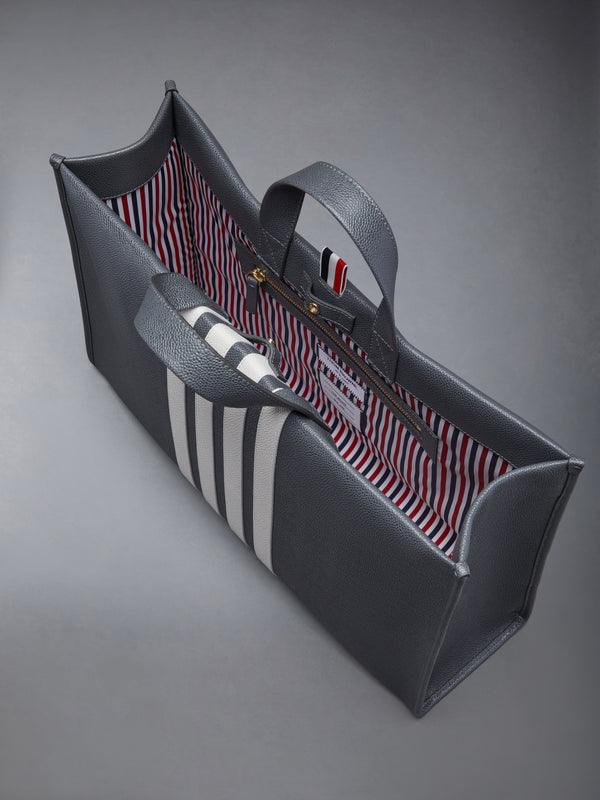 PEBBLE GRAIN 4-BAR SQUARED TOTE - image 6