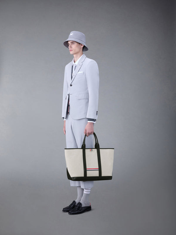 COTTON CANVAS LEATHER MEDIUM TOOL TOTE