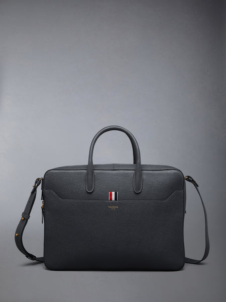 PEBBLE GRAIN BUSINESS BAG DARK GREY