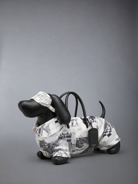 실크 트윌 앤 페블 그레인 파자마 헥터 백 블랙