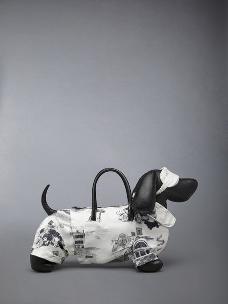 실크 트윌 앤 페블 그레인 파자마 헥터 백 블랙