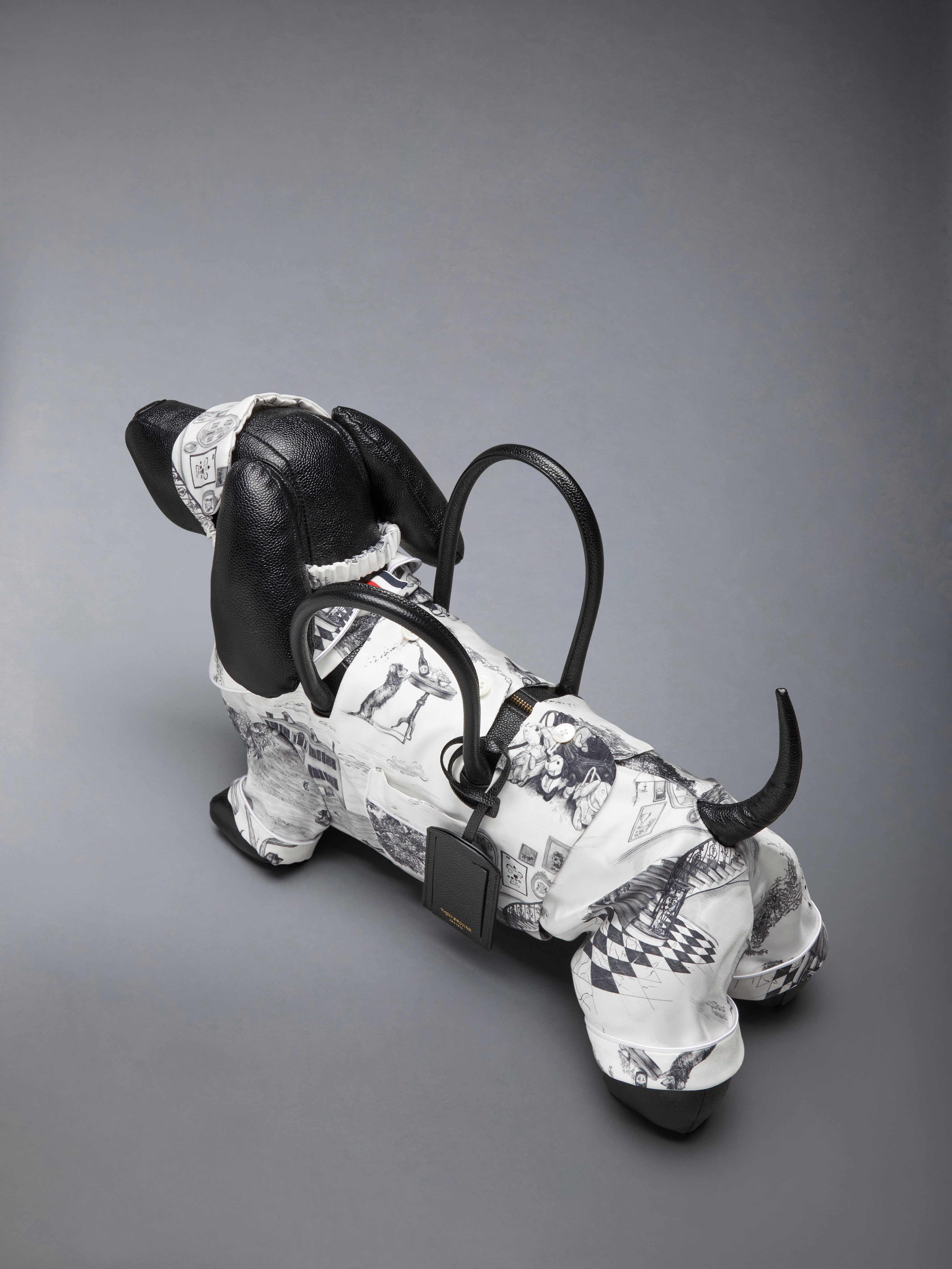 Pajama Hector Bag In Silk Twill And Pebble Grain Leather | Thom Browne