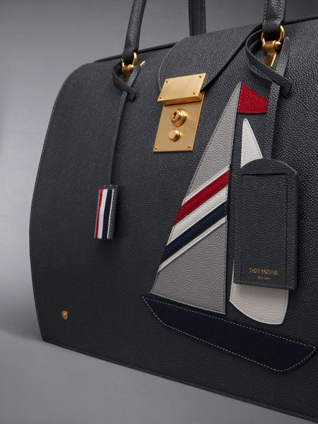 Pebble Grain Sailboat Mr. Thom Bag DARK GREY