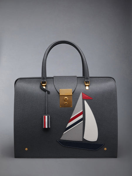 Pebble Grain Sailboat Mr. Thom Bag DARK GREY