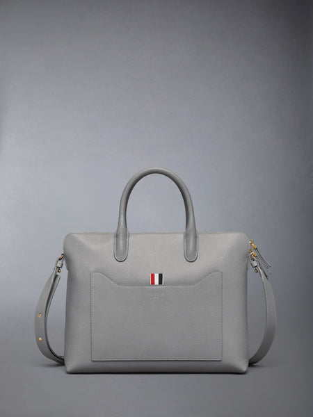 PEBBLE GRAIN SLIM BRIEFCASE