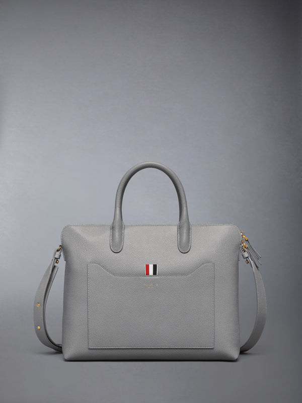 PEBBLE GRAIN SLIM BRIEFCASE