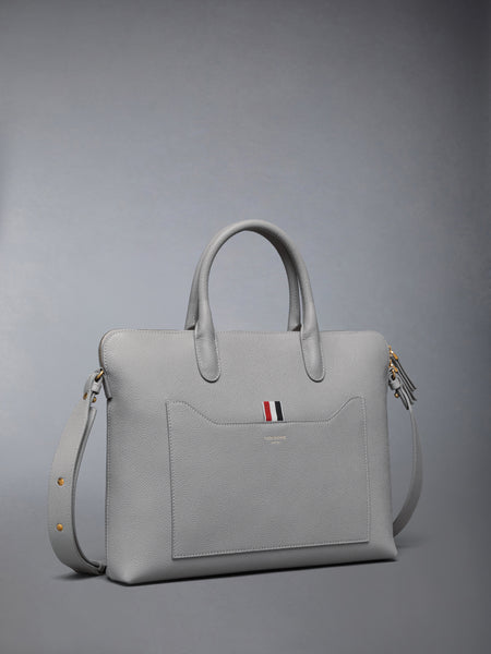 PEBBLE GRAIN SLIM BRIEFCASE