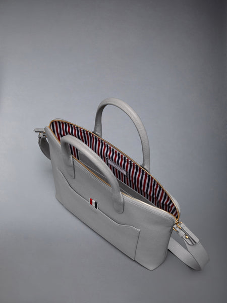 PEBBLE GRAIN SLIM BRIEFCASE