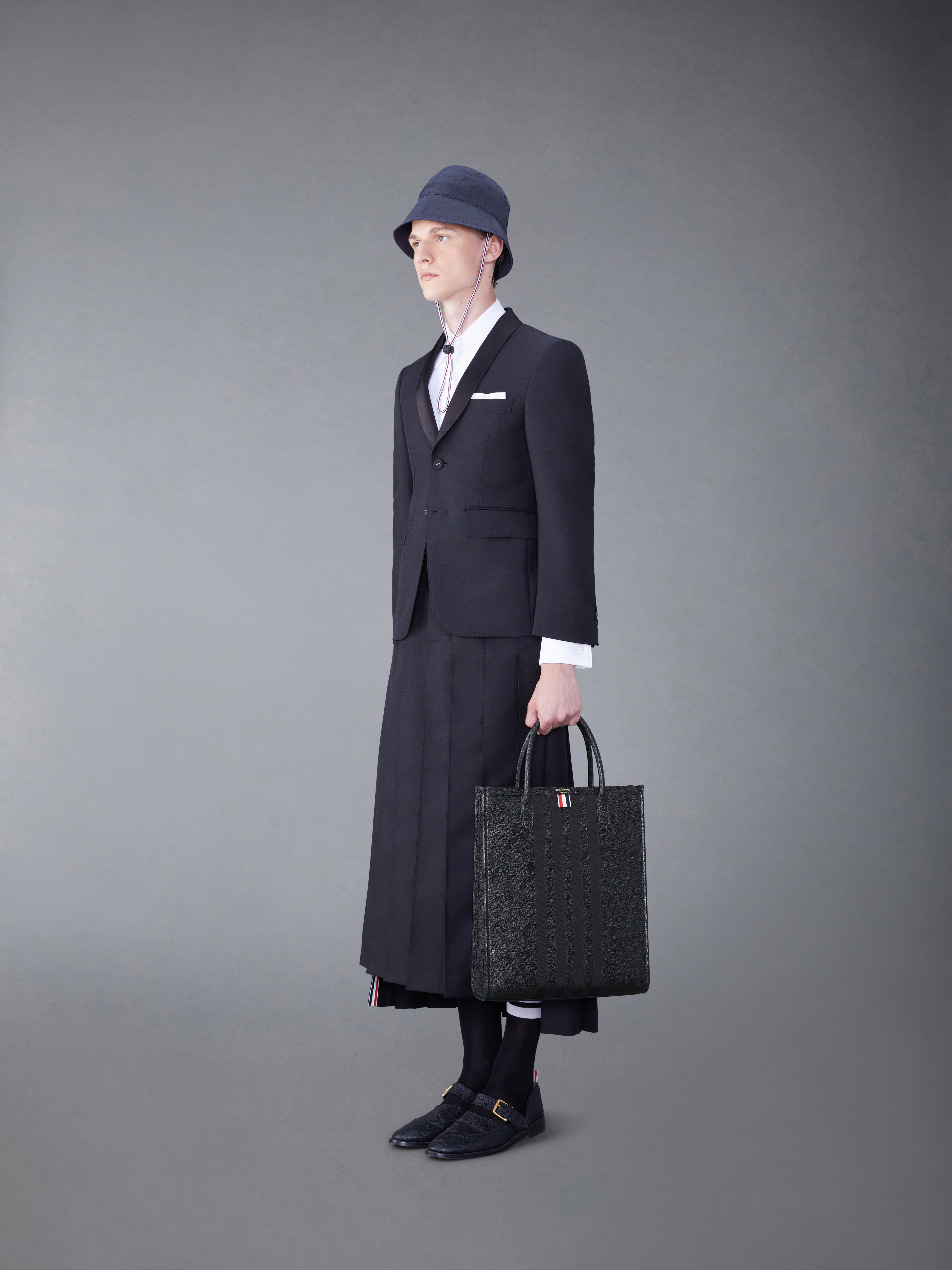 Pebble Grain 4 Bar Tote | Thom Browne Pebble Grain 4 Bar Tote | Thom Browne