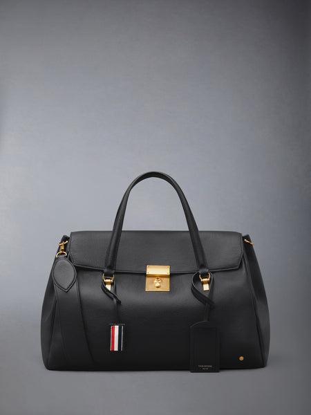 BOLTON WEEKENDER BAG IN SOFT PEBBLE GRAIN LEATHER BLACK