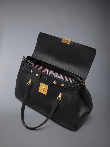 BOLTON WEEKENDER BAG IN SOFT PEBBLE GRAIN LEATHER BLACK